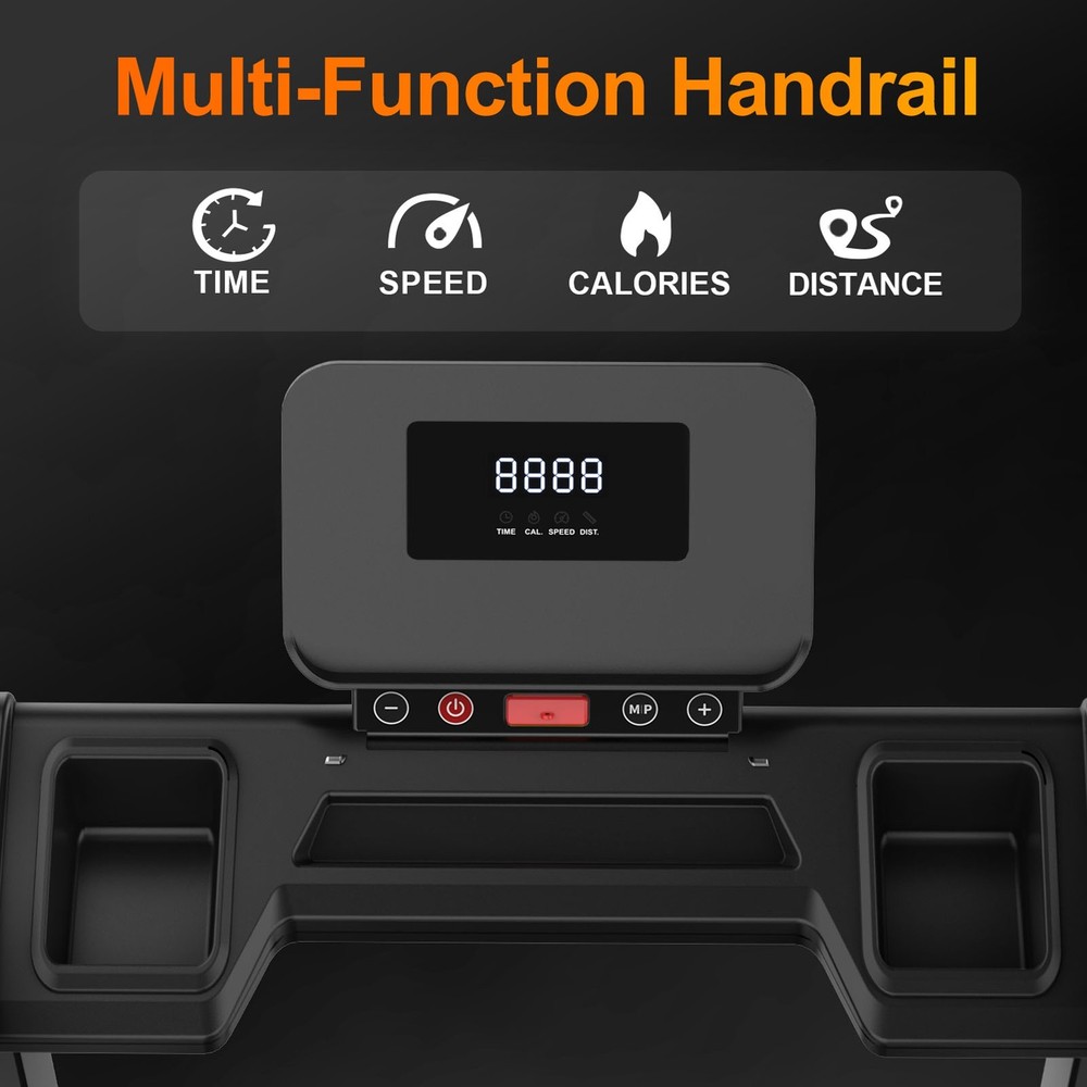 Foldable Under-Desk Treadmill For Home Use Remote-Controlled With LED Display