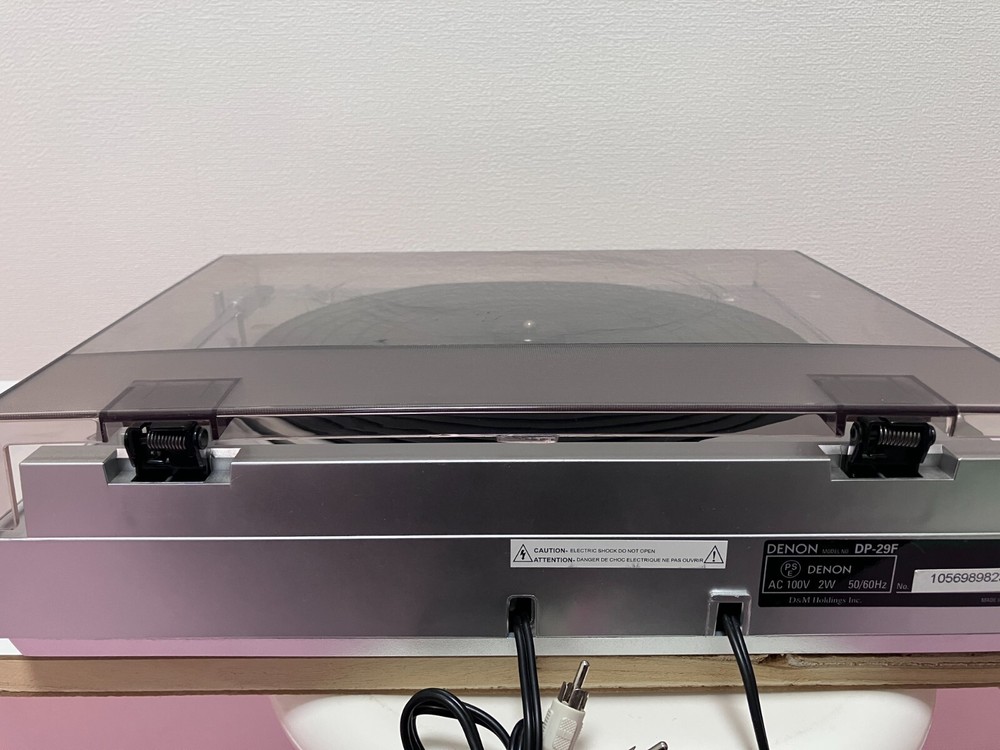 Denon DP-29F Belt-Drive Turntable Analog Record Player Phonoequalizer Silver
