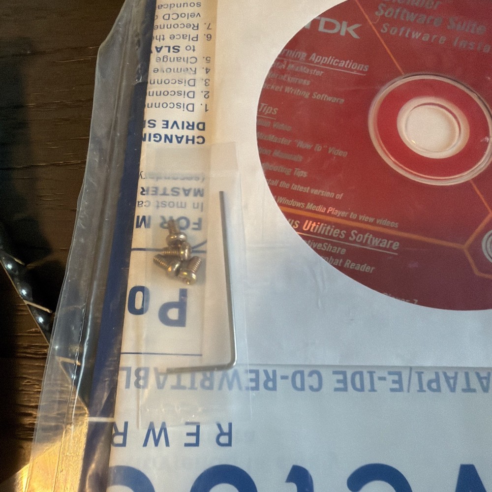 TDK VeloCD Internal 52x CD Burner Rewrite Drive Rewritable Model 5200B - FullKit