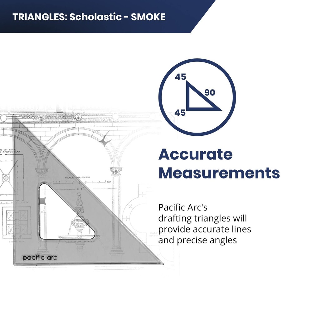 Pacific Arc's Scholastic Triangle - 4 inch - Tools & Home Improvement