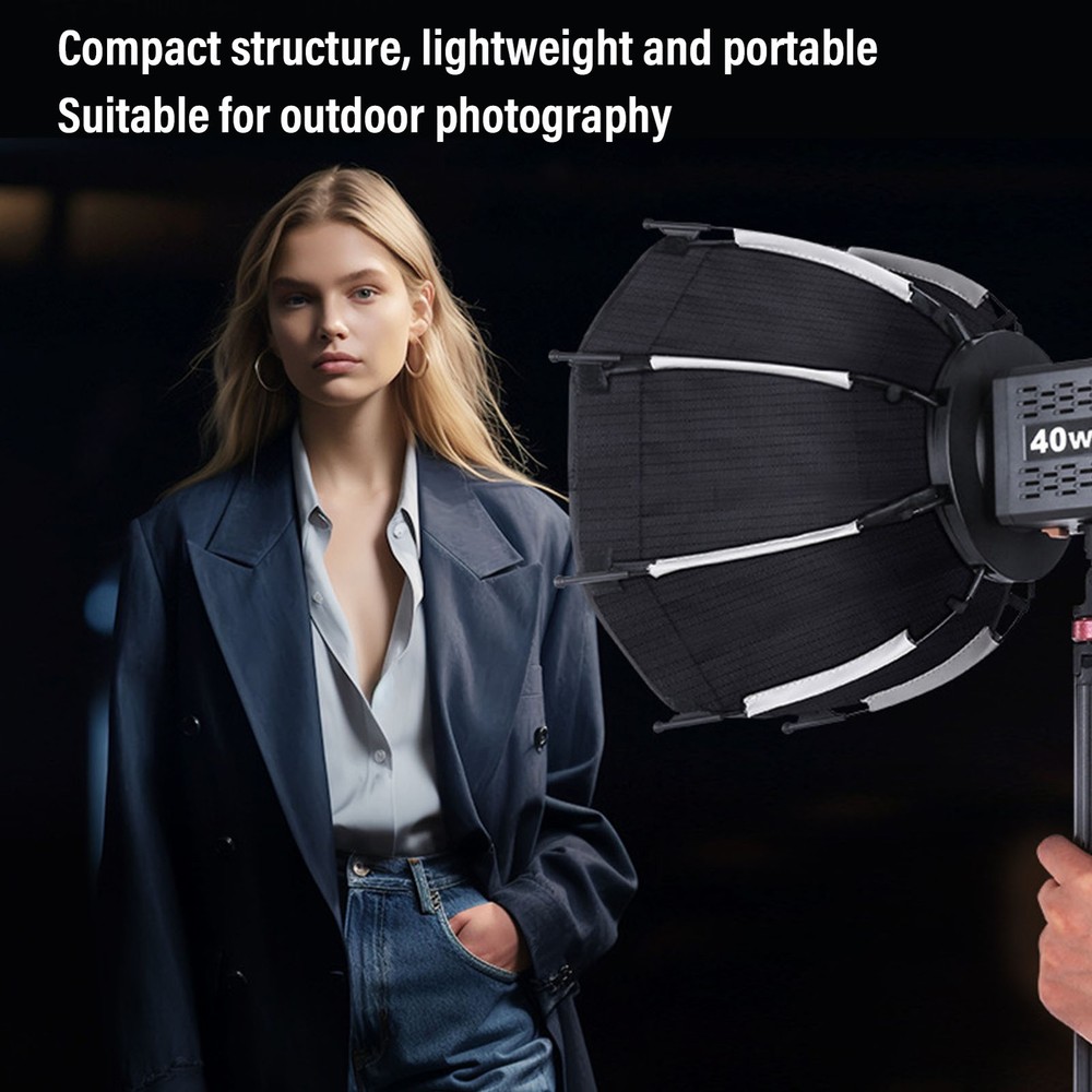 Portable Octagonal Softbox With Grid For Mount Fill Light XFIQ