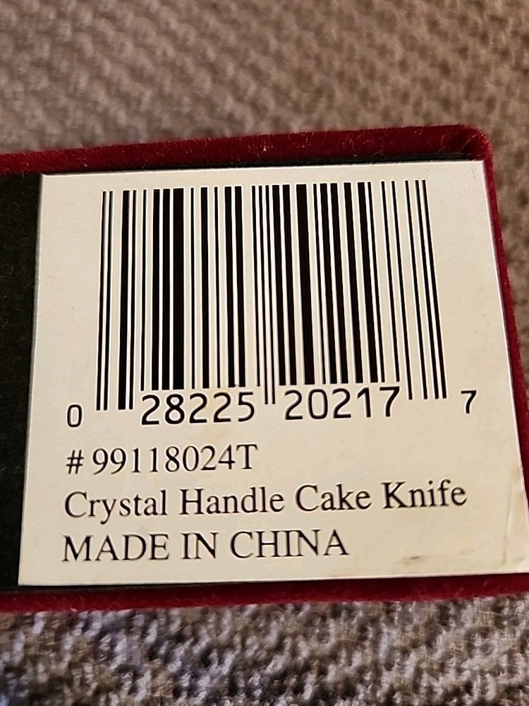 Towle Crystal Handle Silver Plated Cake Knife New