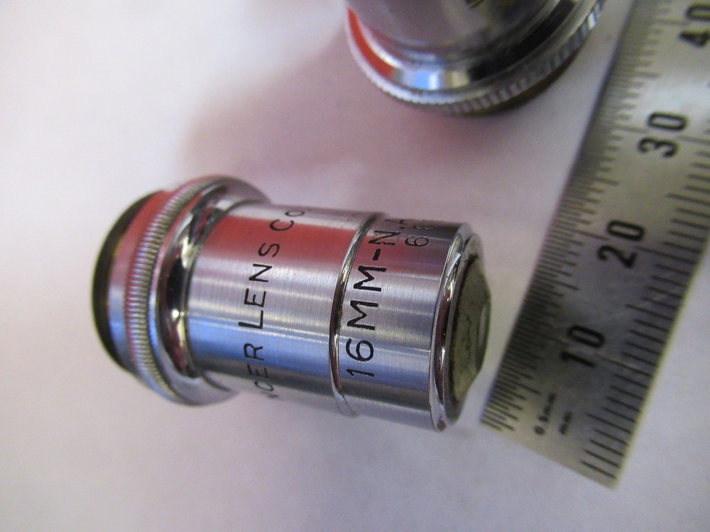 LOT OBJECTIVES SPENCER DARK PHASE OTHERS MICROSCOPE PART AS PICTURED P3-B-16