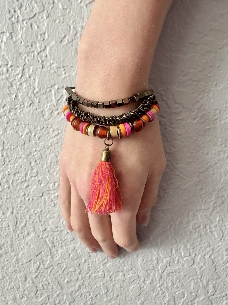 Handmade Boho Beaded Bracelet Unisex Adjustable