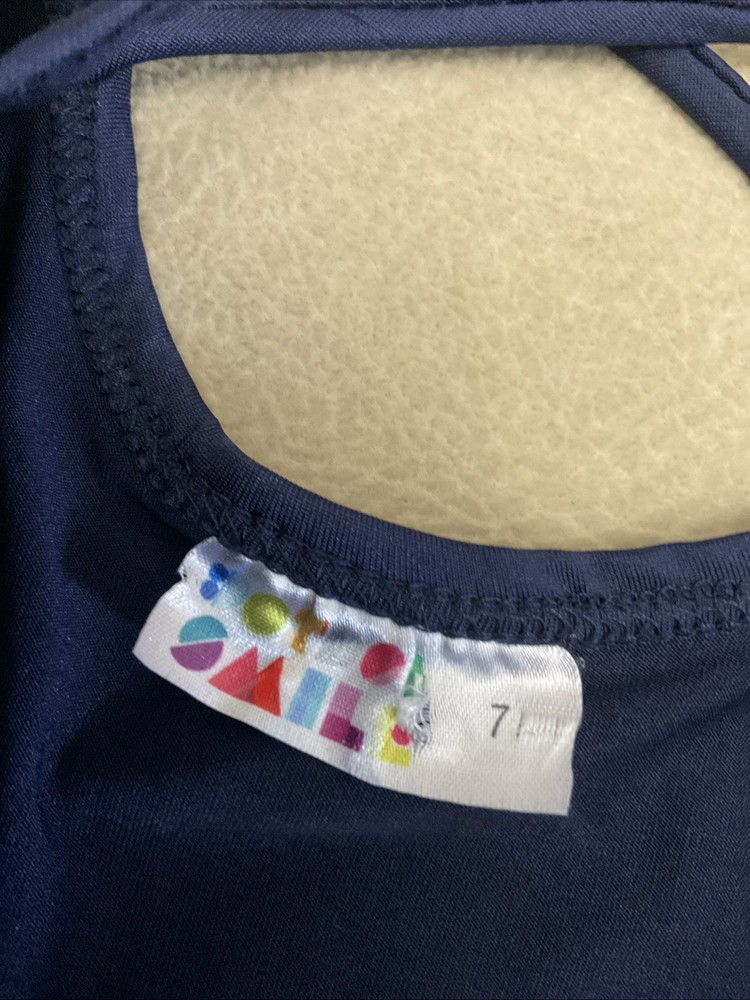 Dot Dot Smile Dress 7 Girls Solid Navy Blue
