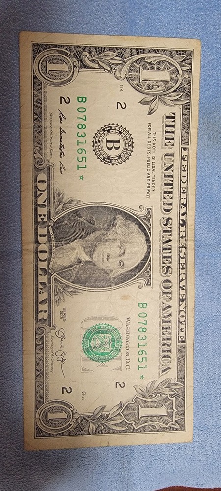 Billete 2013 con estrella duplicado