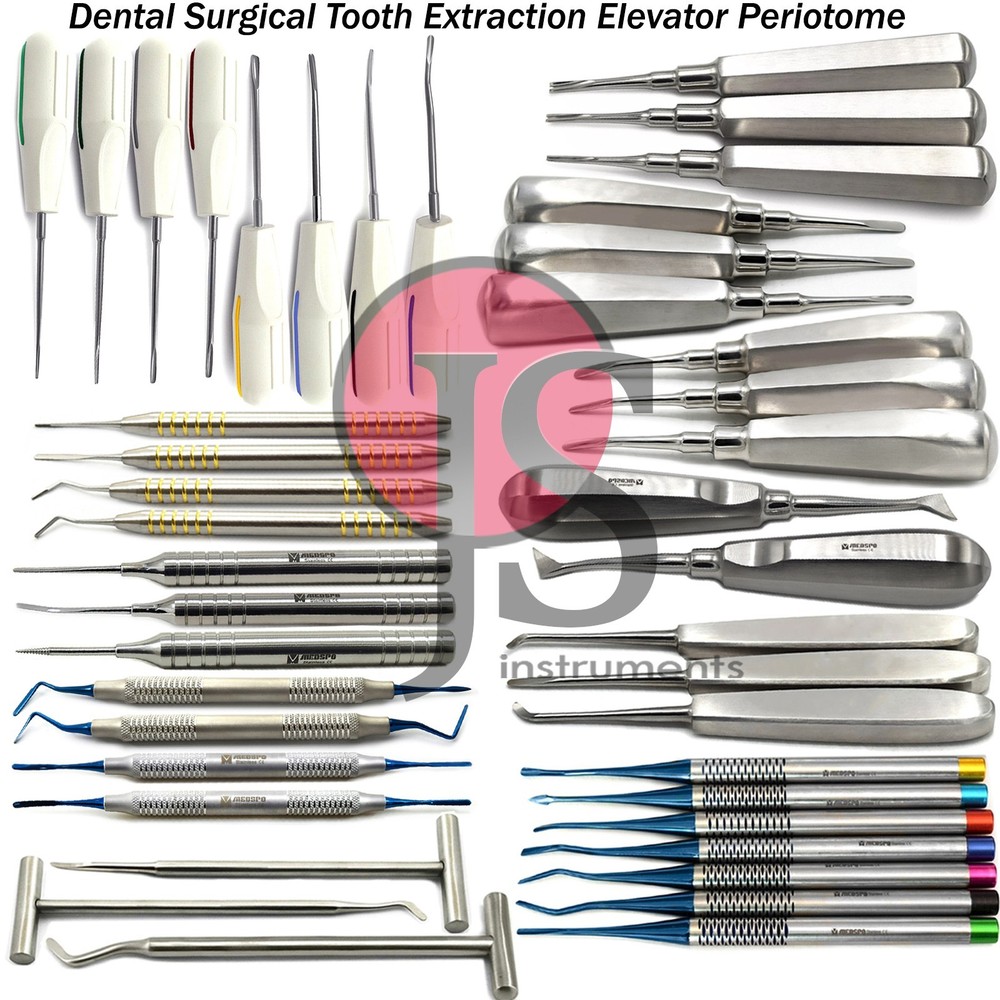 Dental Periotome Root Elevators Surgical Tooth Extraction Luxation Elevators