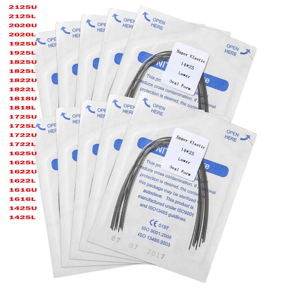 Orthodontic Arch Wire Super Elastic Niti Rectangular Ovoid 1.99