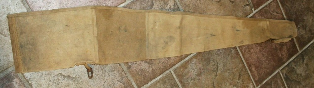 WORLD WAR 1 CANVAS RIFLE SLEEVE STRAP MISSING 47 IN LT EARLE W MARVIN 36TH ARTIL