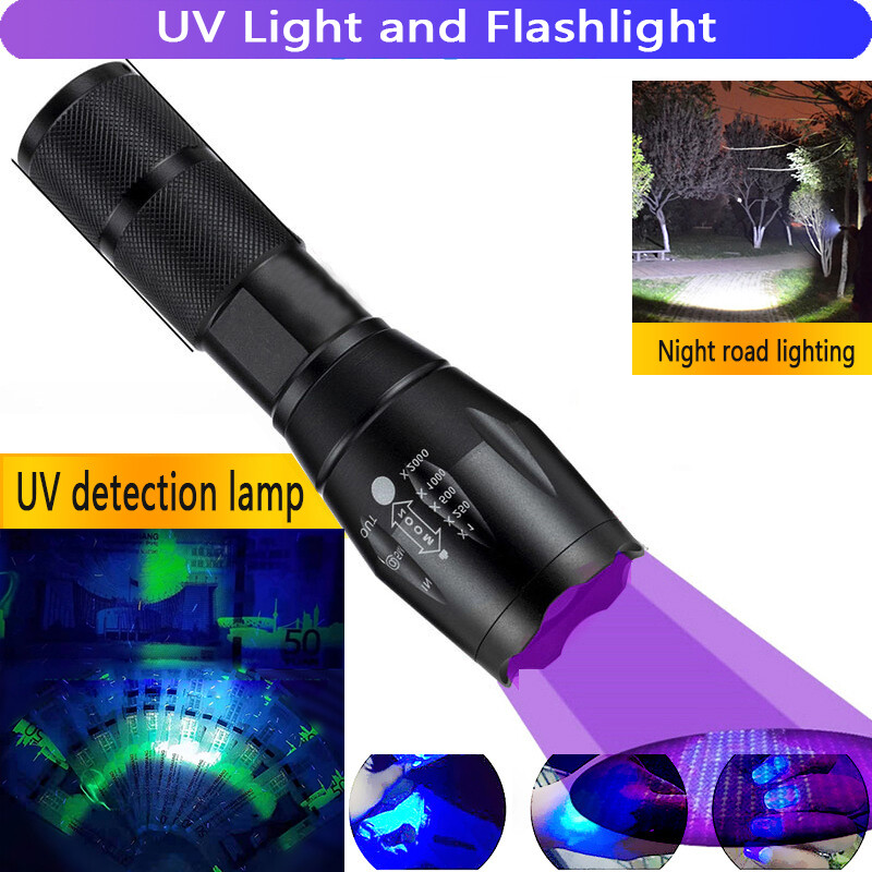 Ultra bright 250000lm ultraviolet flashlight Ultraviolet flashlight black light