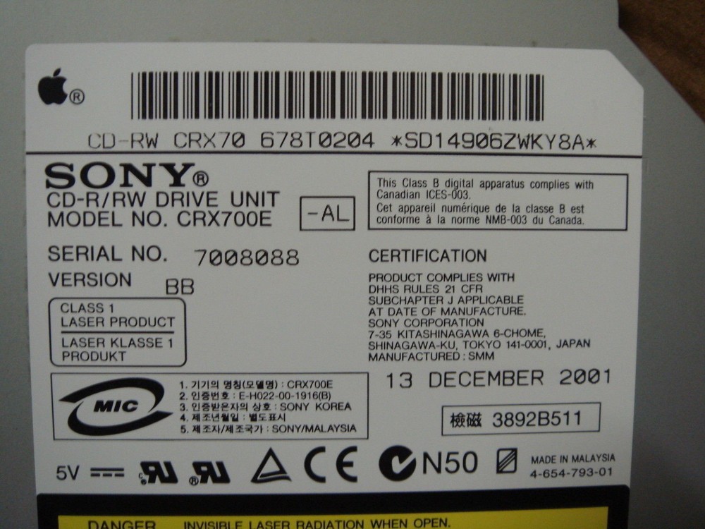 NEW Apple 678T0204 CRX700E-AL
