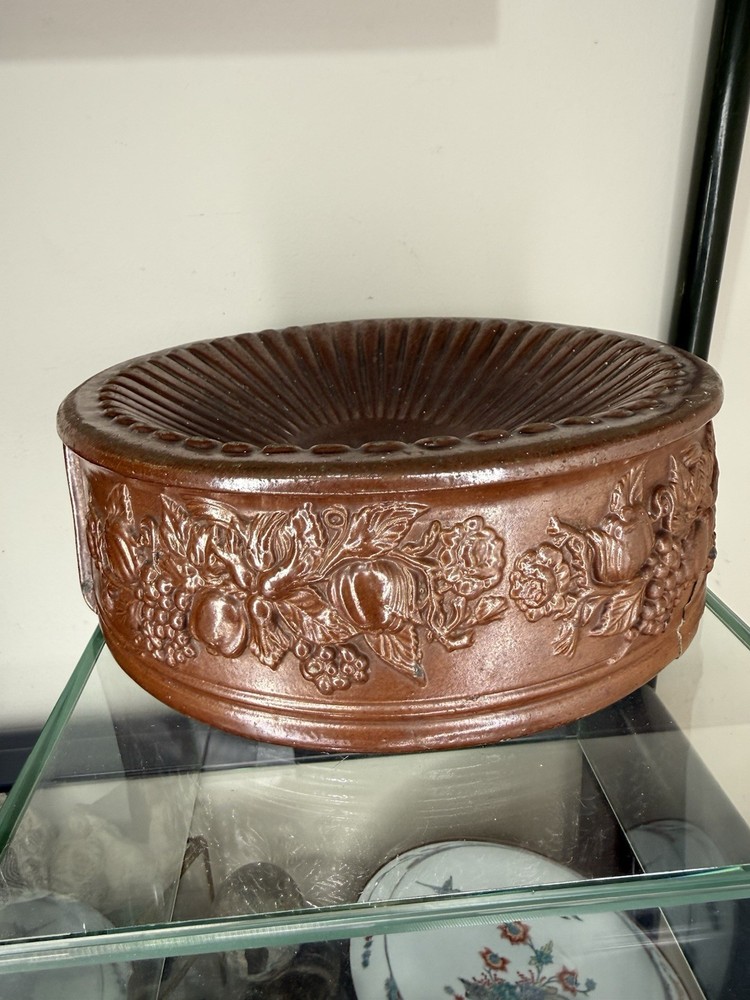 Antique English Salt Glazed Stoneware Spittoon