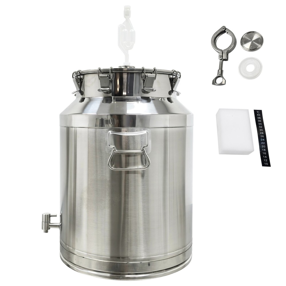 64L Stainless Steel Fermenter/Storage Tank for Wine Brewing, Storage, Transport