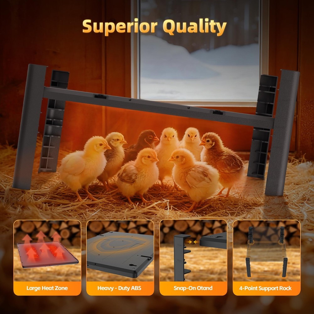 Brooder Plate for Chicks Adjustable 95–167℉ Temperature Height Adjustable