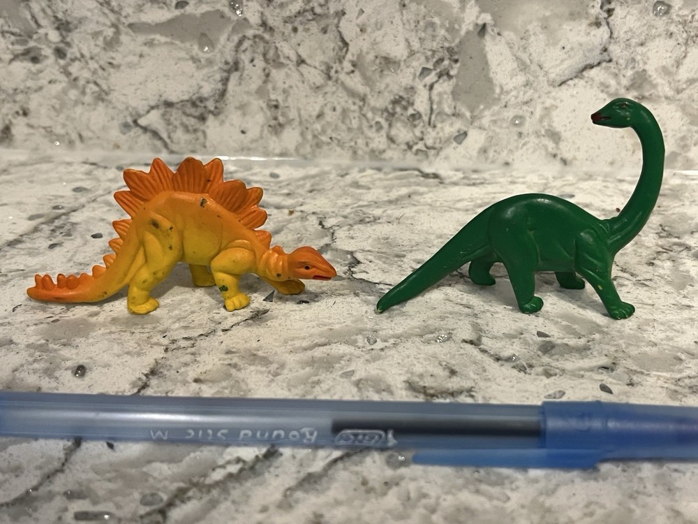 Vintage Brontosaurus & Stegosaurus Figures