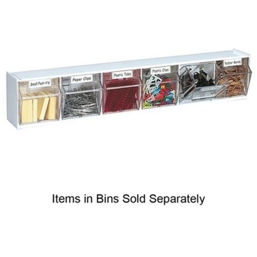 Deflecto 20603OP Interlocking Tilt Bin 6 Compartment White