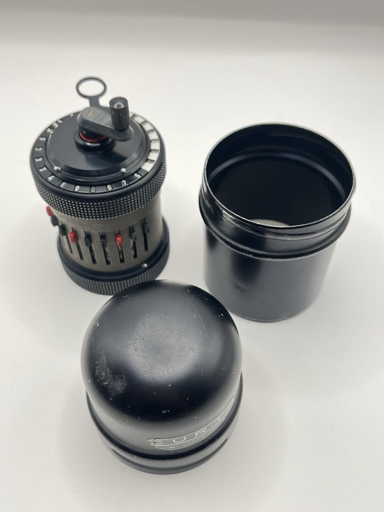 Curta Calculator Type II - Mechanical Curta Type 2 With Tin Case
