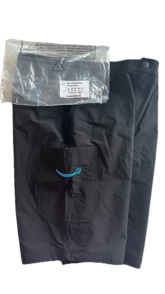 Luly Yang Amazon Shorts Men Medium 32-34 Cargo Uniform Stretch Black