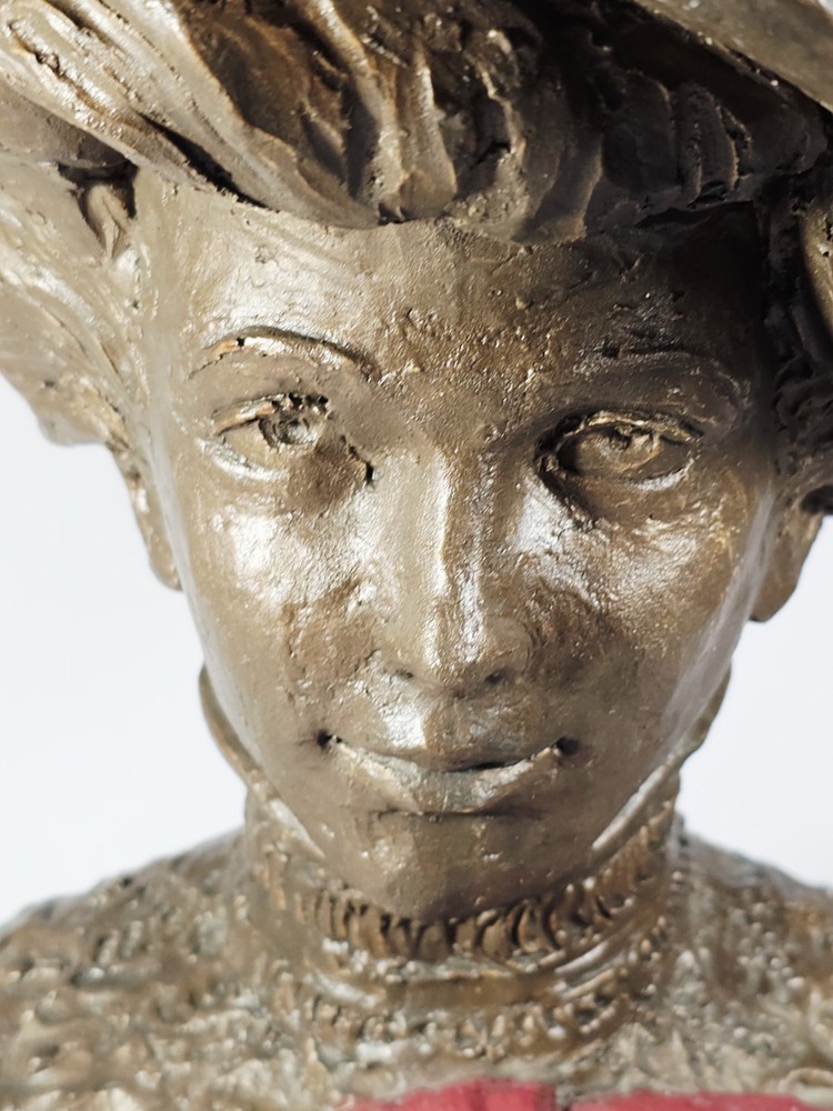 Trace Guthrie 1996 Victorian Woman Bust, Fired Clay, 19", Signed