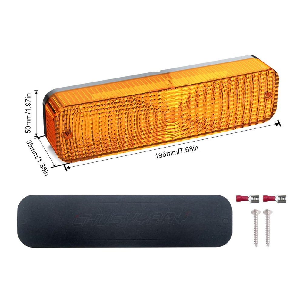 4pcs LED Amber Flashing Cab Lights Headlight AR60250 For Deere Tractor