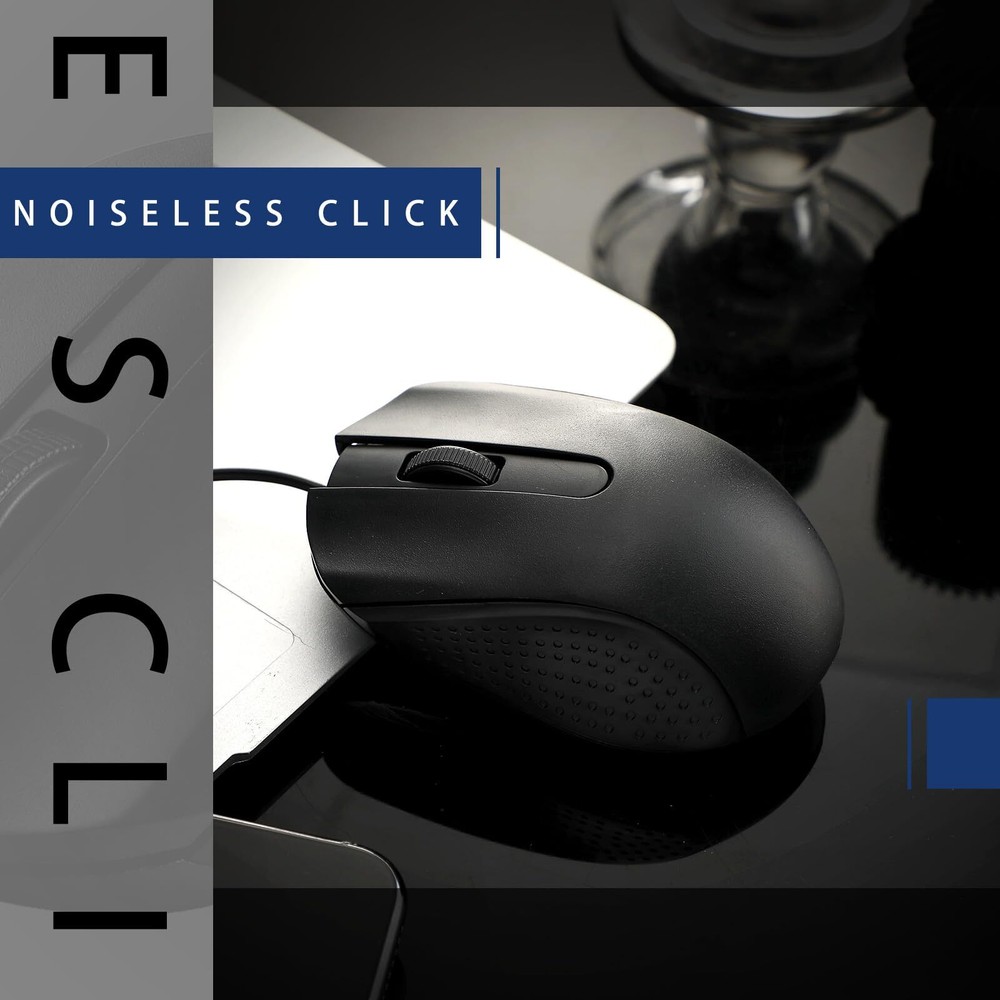 20 Pcs Wired USB Computer Mouse Bulk 3-Button Corded Mouse Wired Mouse for La...