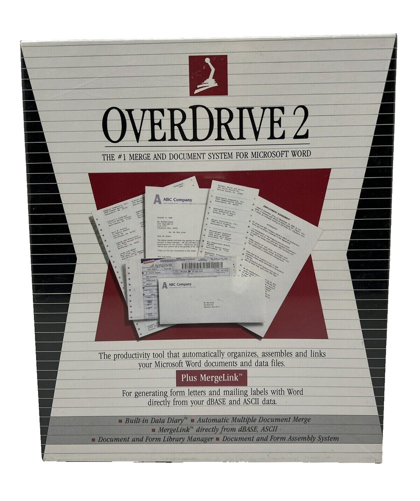 OverDrive 2 Document Management and Assembly System Software for MS Word