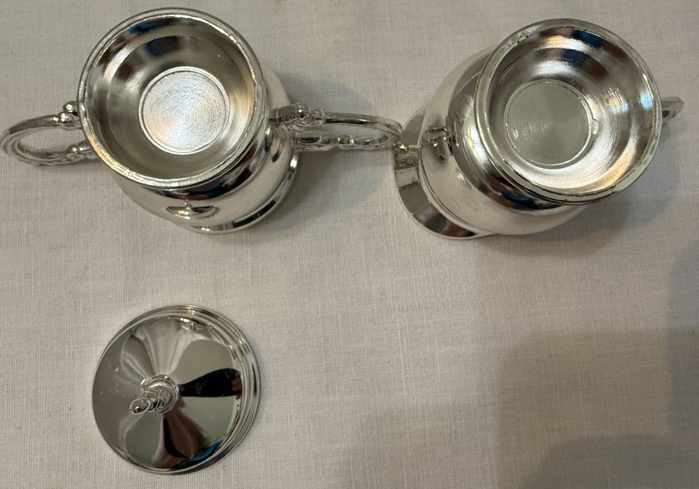 Silver tone Child’s Tea Set Pitcher and Suger Server
