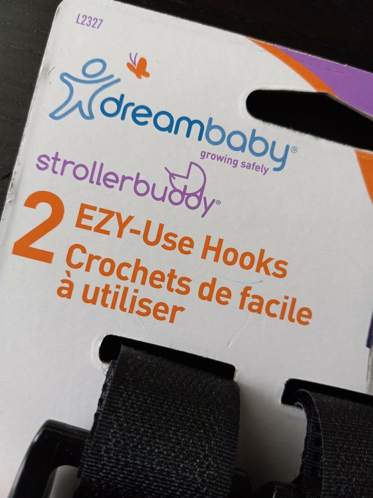 2 New Dreambaby Strollerbuddy Ezy-Fit Stroller Walker Hooks Bag Holders