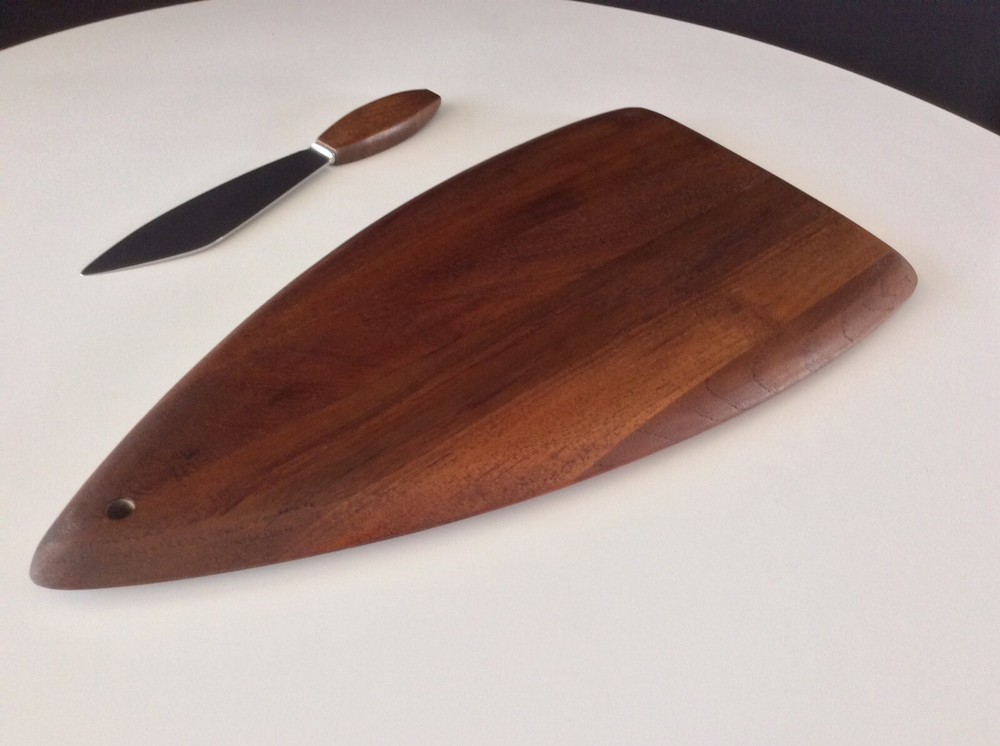 Danish Modern Mid Century Digsmed Denmark Solid Teak Cheese/Meat Cutting Board