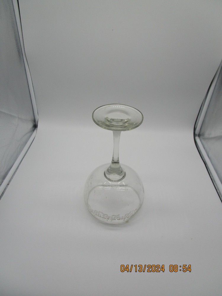Oversized Cocktail stemmed Glass with "Congratulations" Etched on Glass.