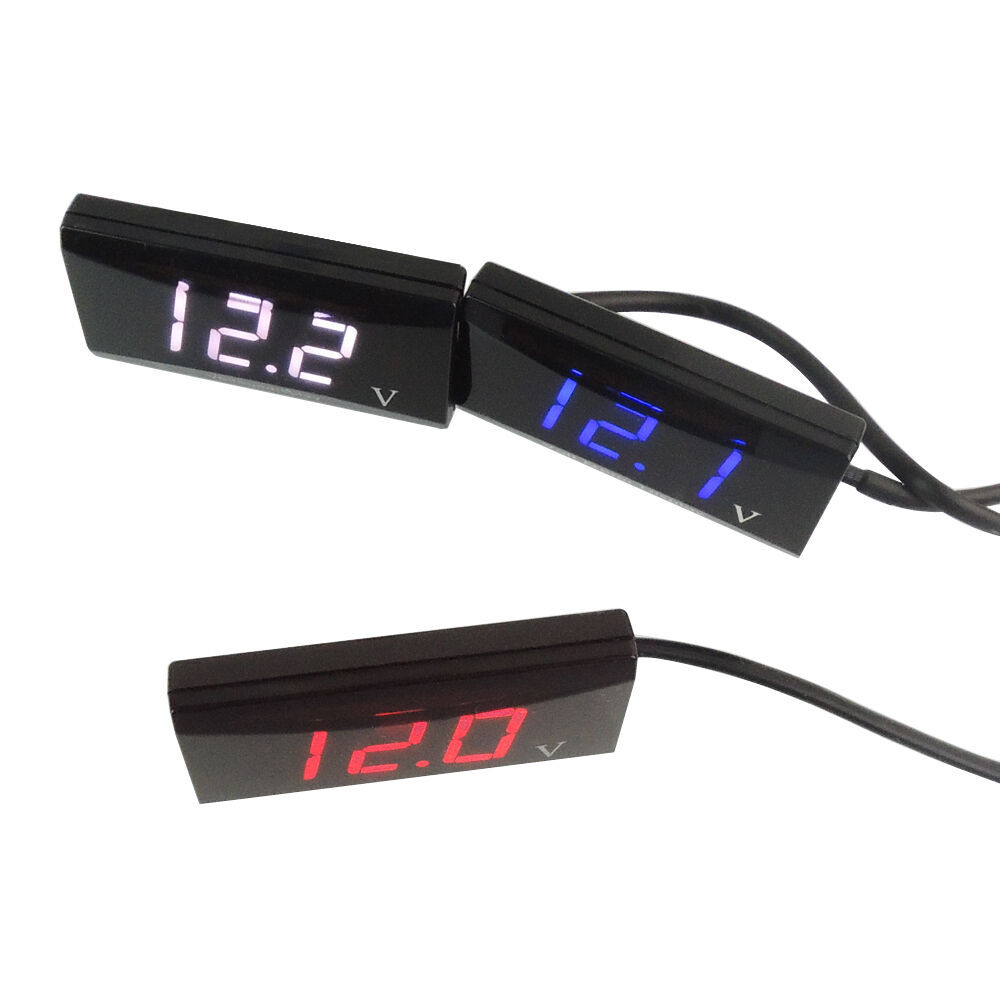 12V Digital LED Display Voltmeter Voltage Gauge Panel Meter For Car Motorcycle