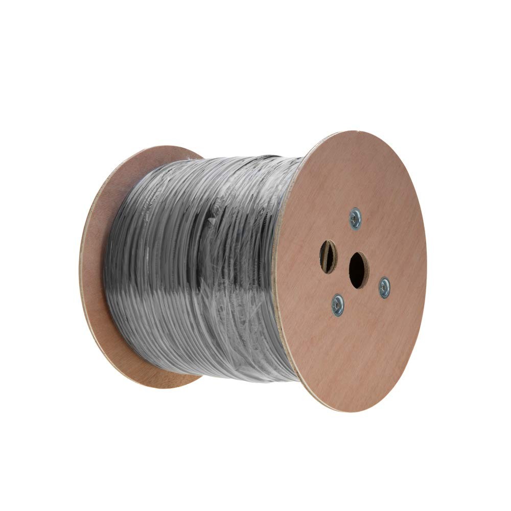 Cables Direct Online 1000FT Burial CAT5e FTP Shielded 1000FT, Black