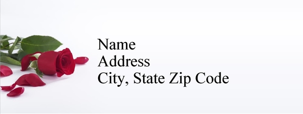 Personalized Address Labels A Red Rose (P 57)