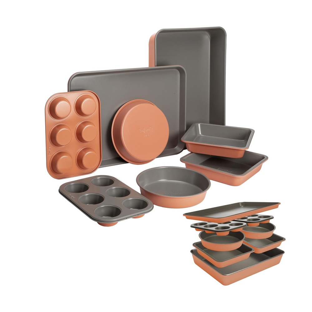 Goodful All-In-One Nonstick Bakeware Set, Stackable and Space Saving Design i...