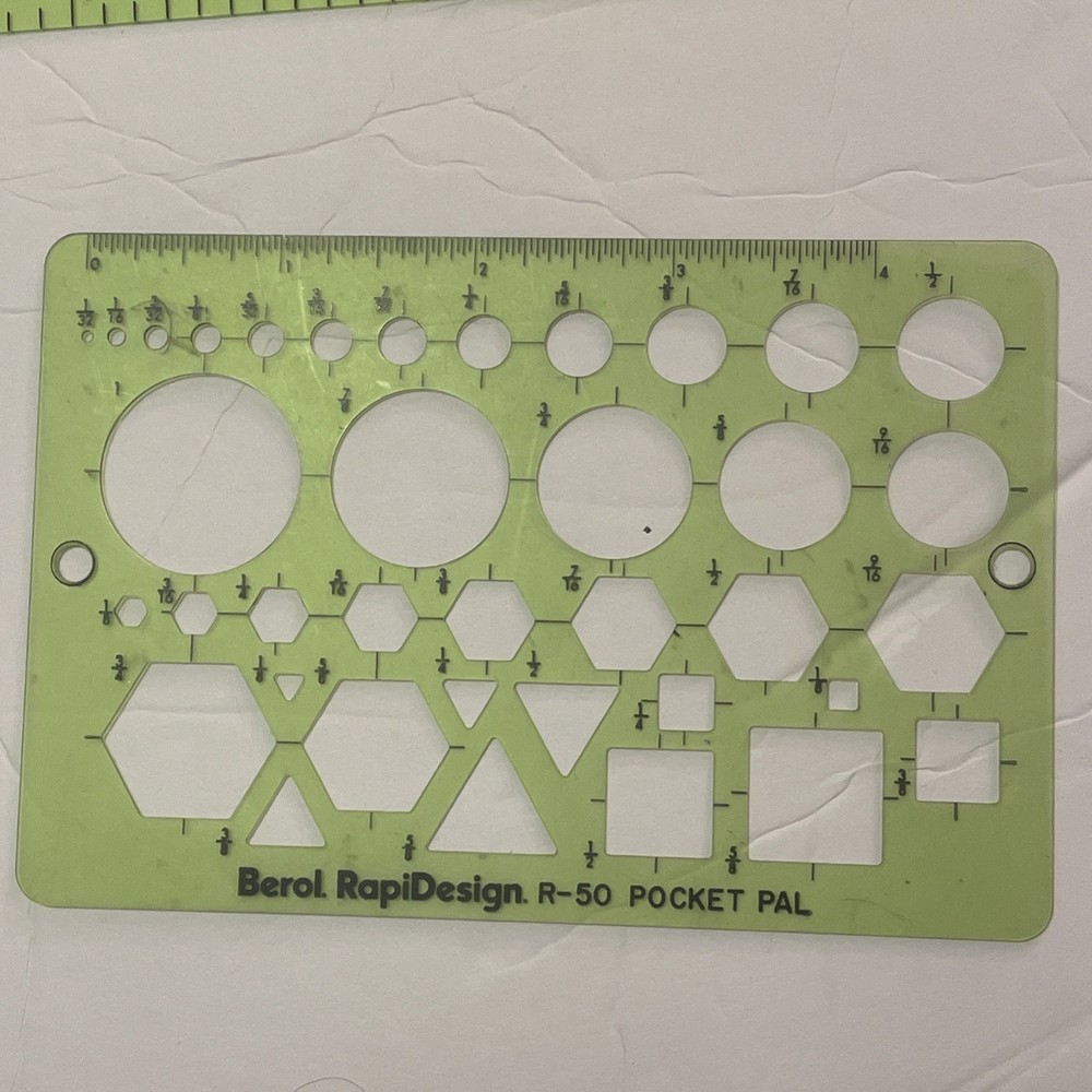 6 Berol RapiDesign stencil template UTILITIES FLOW CHART office plan circles