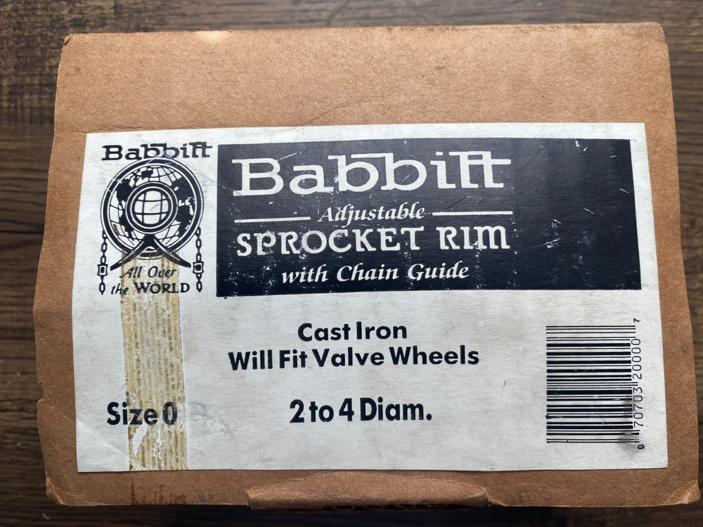 Babbit Cast Iron Adjustable Socket Rim with Chain Guide 2-4 Diameter Size 0