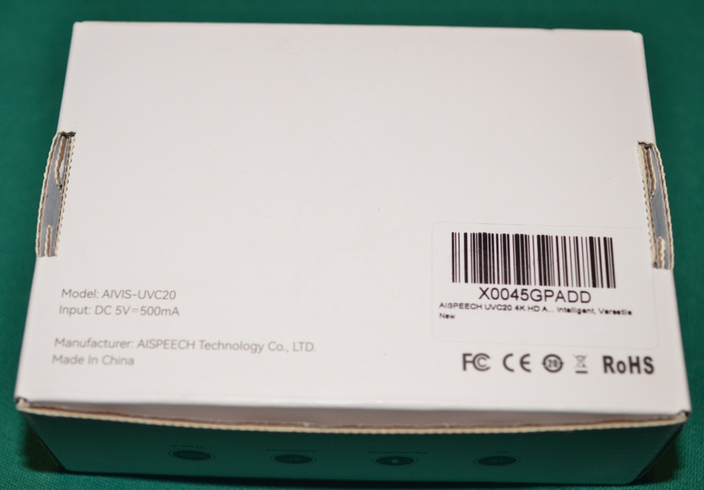 AISPEECH AIVIS-UVC20 4K Ultra HD Webcam