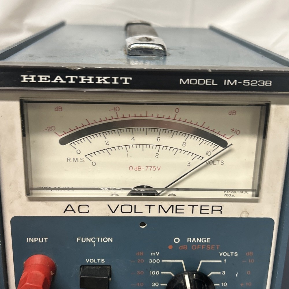 Heathkit IM-5238 AC Voltmeter, BENCH TESTS GOOD, NICE UNIT.