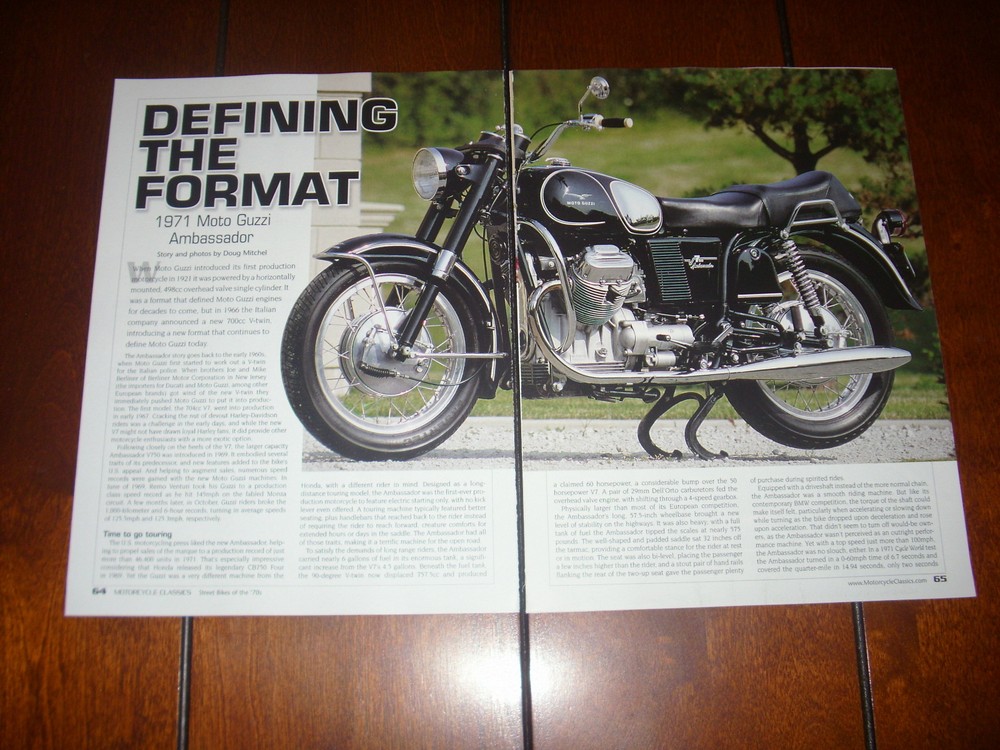 1971 MOTO GUZZI AMBASSADOR  ORIGINAL 2016 ARTICLE