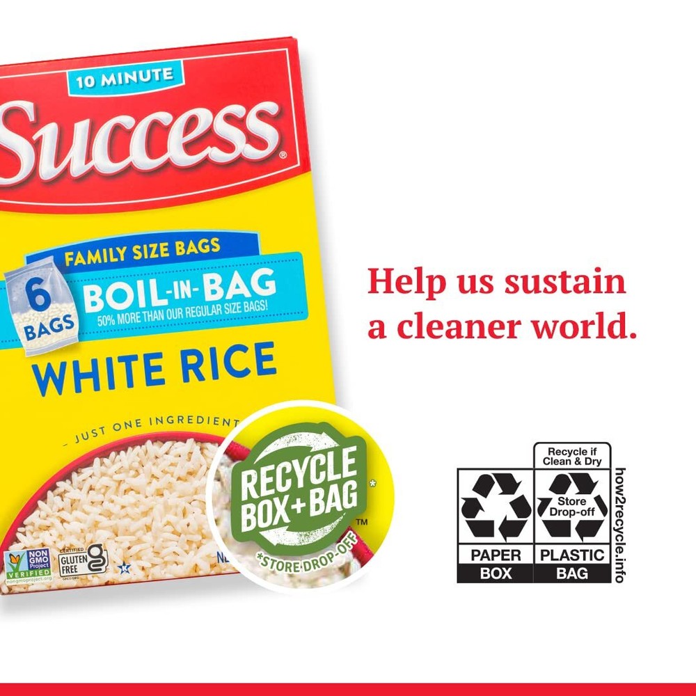 Success Boil-in-Bag White Rice 21 oz