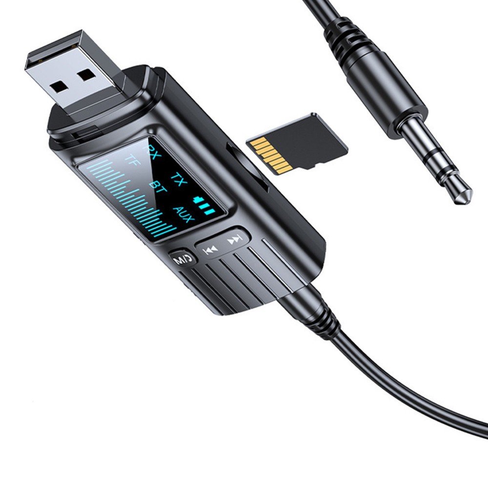 1Pc Wireless Bluetooth5.4 Transmitter Receiver Audio 3.5mm Jack Aux Adapter DC5V