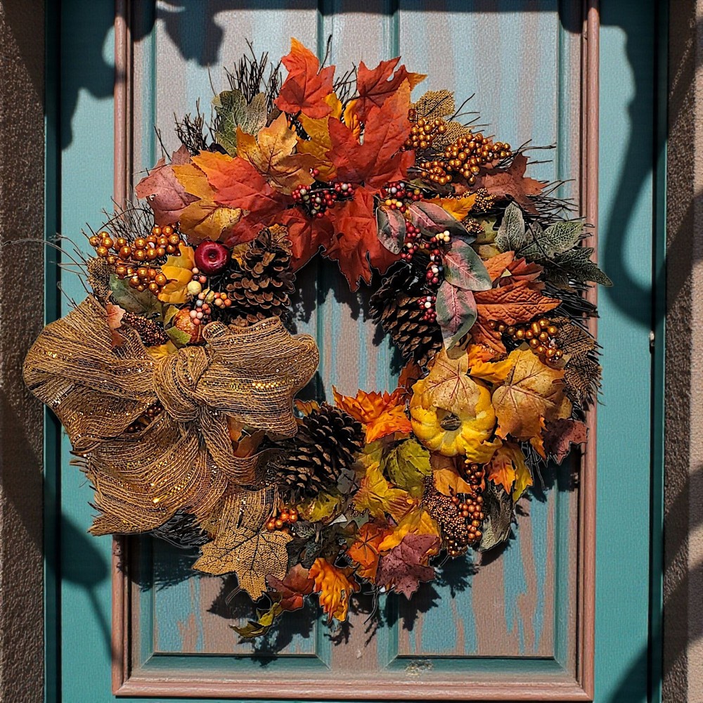 Handcrafted Fall/Thanksgiving Front Door Wreath
