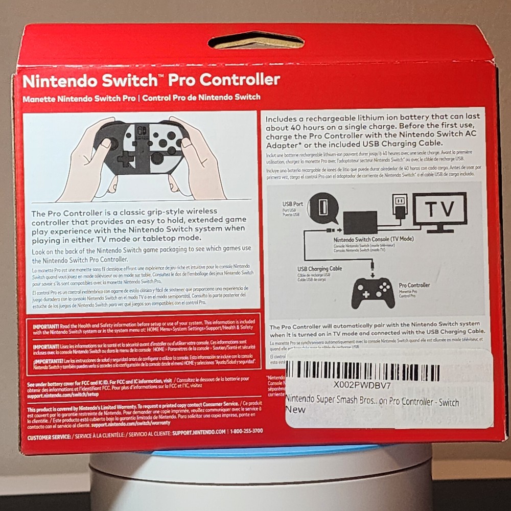 Official Nintendo Switch Pro Controller - Super Smash Bros Ultimate Edition