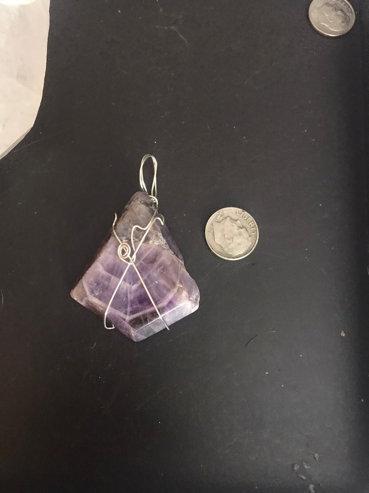 Chevron Amethyst Pendant