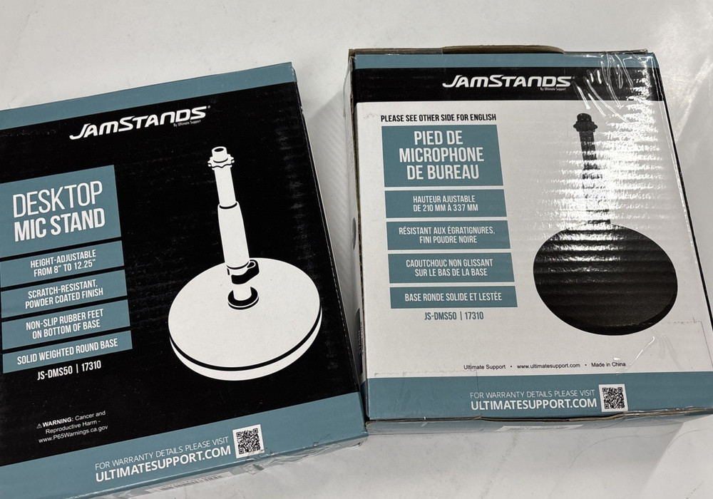 2 Pack Ultimate Support JS-DMS50 JamStands Table-Top Mic Stand