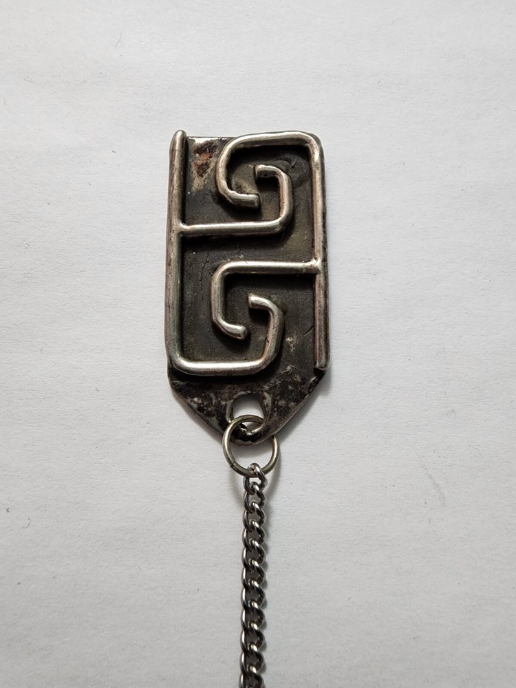 Handmade Sterling Silver Pendulum - Raised Labyrinth Design