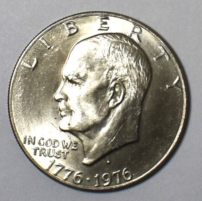 Bicentennial 1776-1975 Filled D Dual Date Eisenhour One Dollar Initials Error