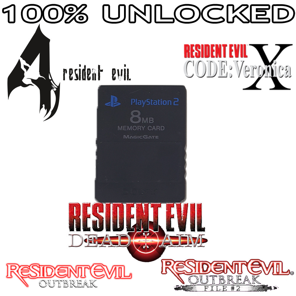 RESIDENT EVIL 100% PS2 Saves MEMORY CARD SAVES