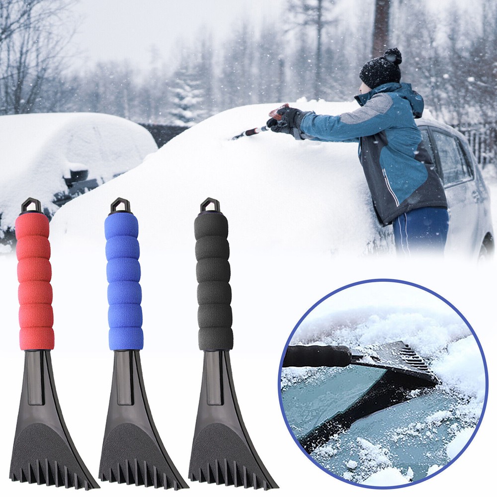 Car Windshield Ice Scraper Plastic Snow Frost Ice Removal Tool With Foam Gift US