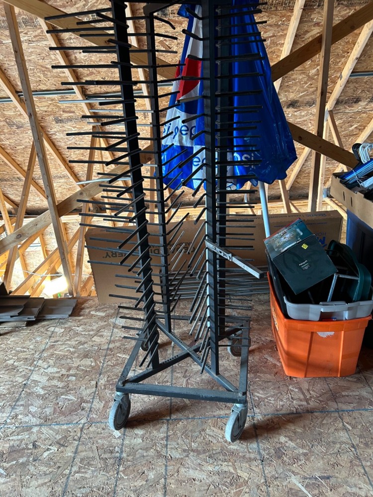 JackStack 100-Plate Extra-Long Mobile Pizza Plate Rack JS100C/9"